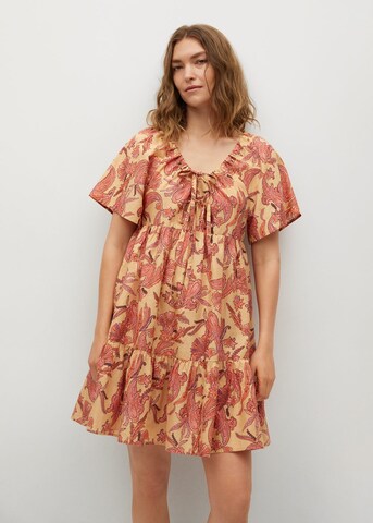 Robe 'Indra' MANGO en orange : devant