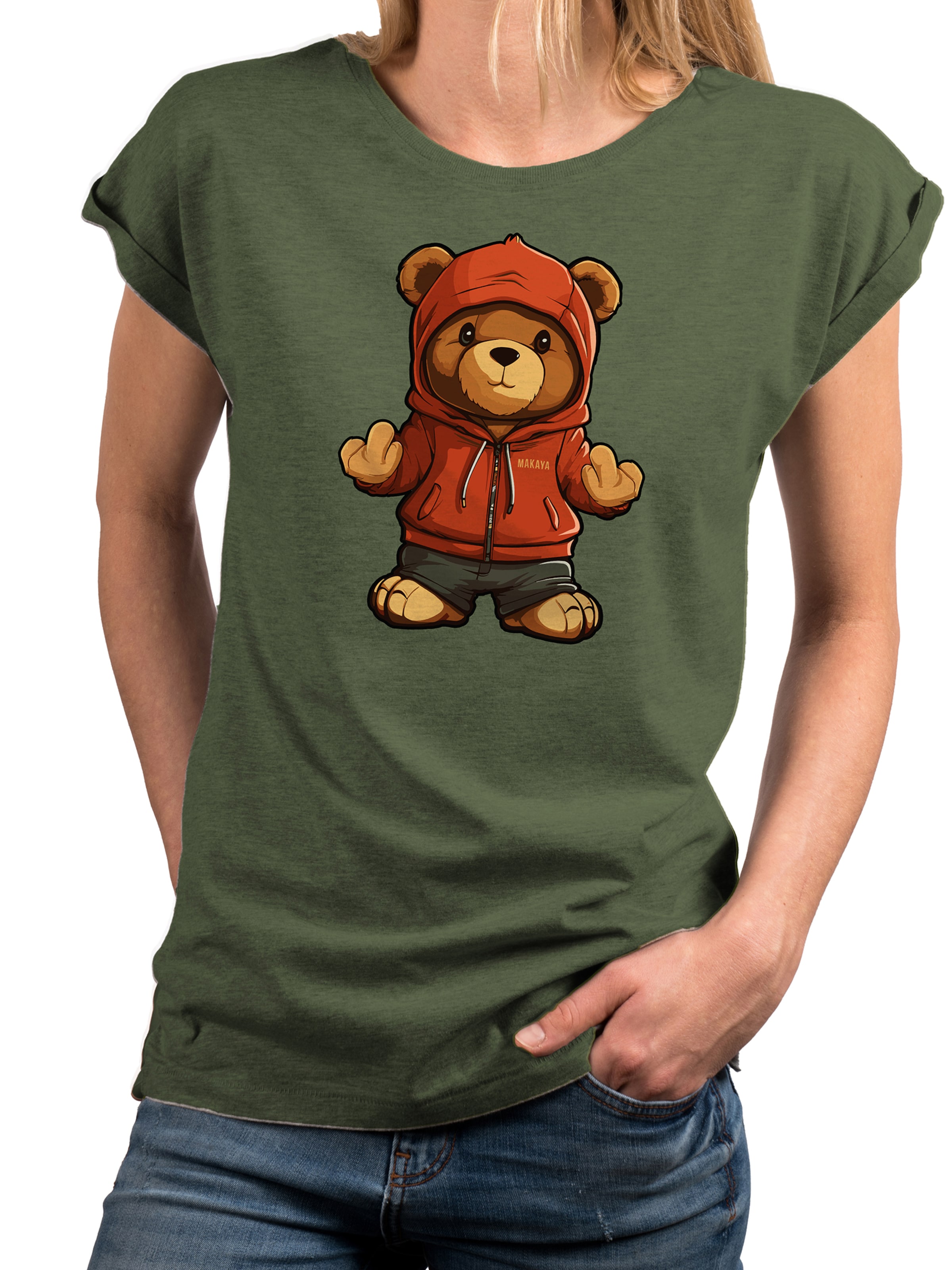 MAKAYA Shirt 'Teddy' in Green
