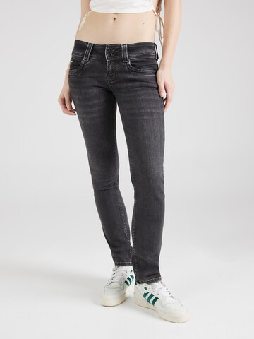 Coupe slim Jean Pepe Jeans en noir : devant