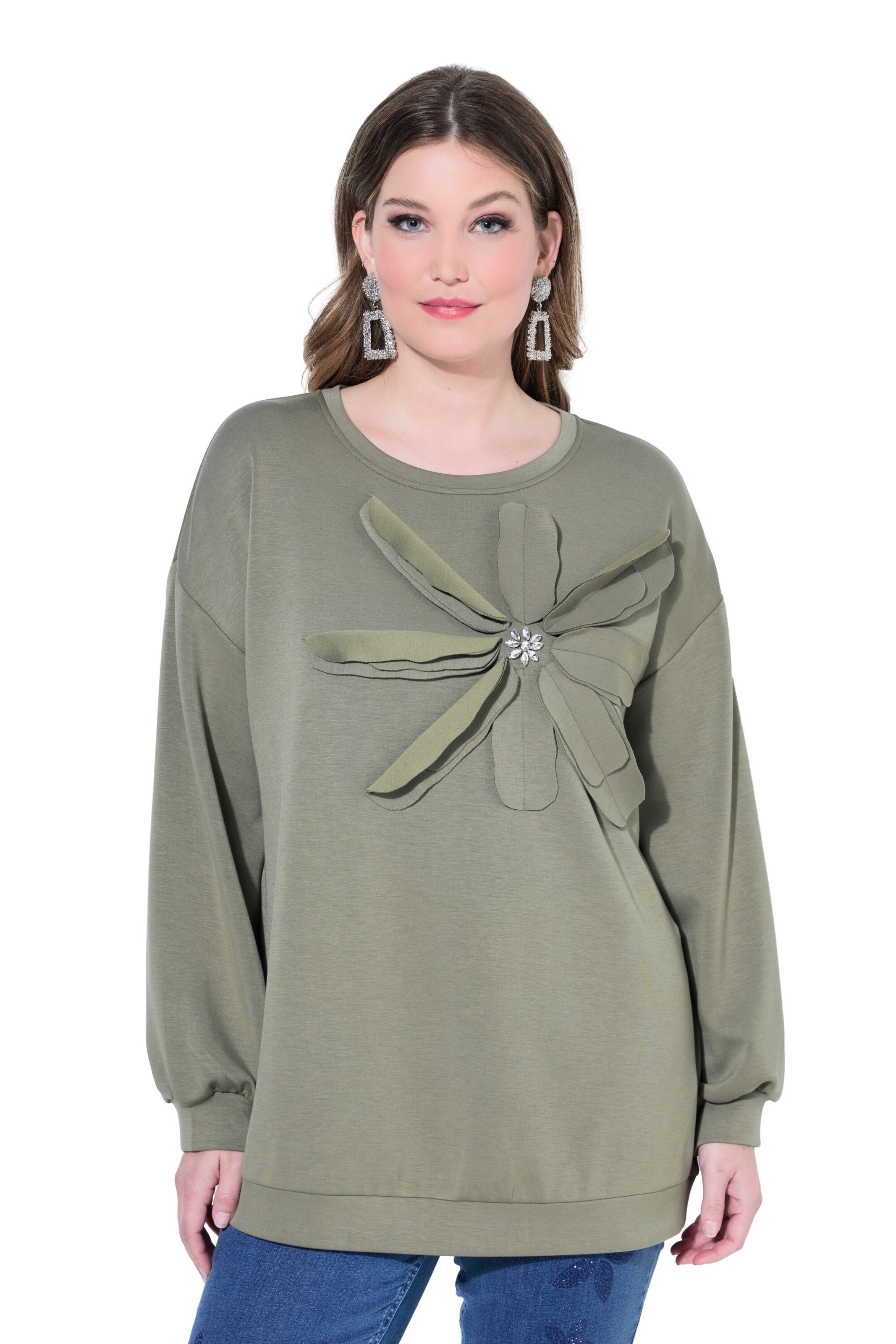 MIAMODA Sweatshirt in Green: front