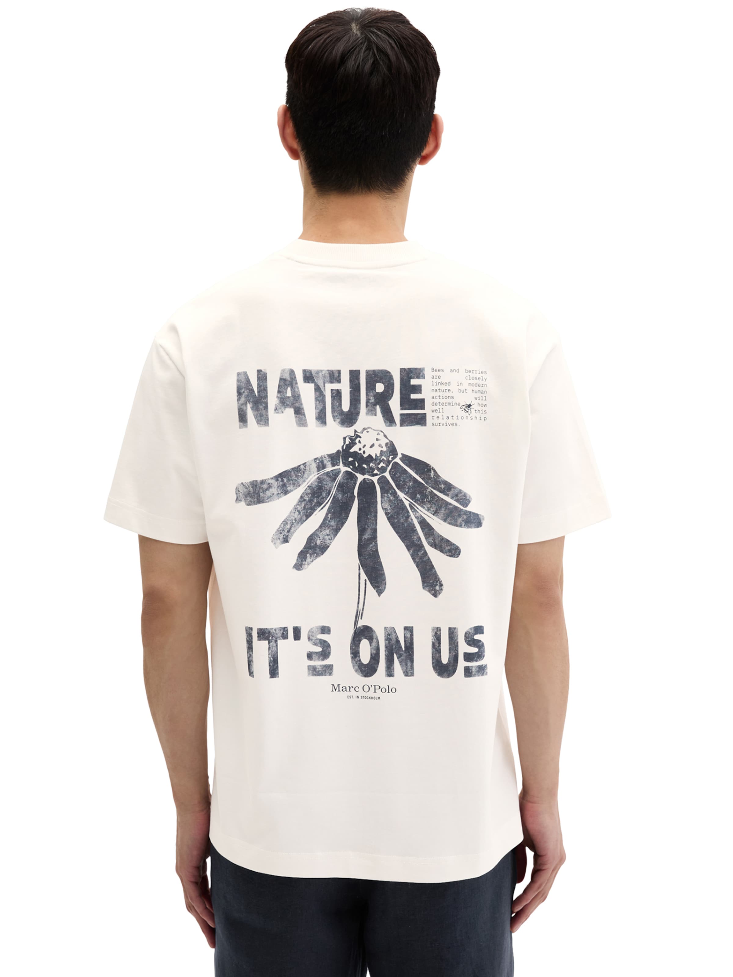 T-Shirt Marc O'Polo en beige : devant