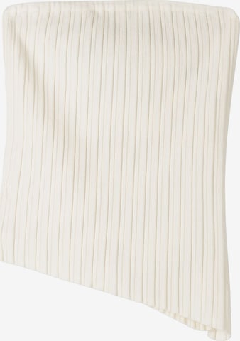 Bershka Top z dzianiny w kolorze beżowy: przód