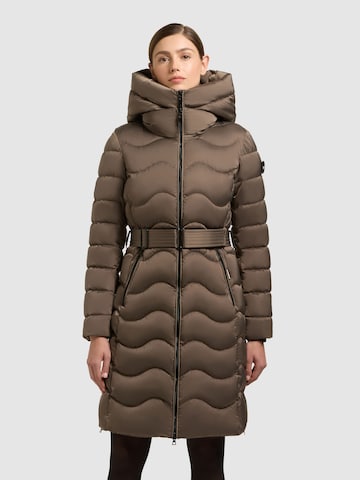 Manteau d’hiver 'Mira' khujo en marron : devant