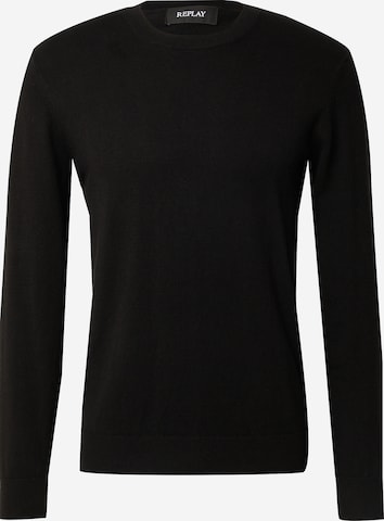 REPLAY Sweater in Black: front
