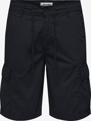 Only & Sons Regular Cargo Pants 'LOC' in Blue: front