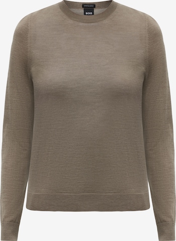 BOSS Sweater 'Ferpina' in Brown: front