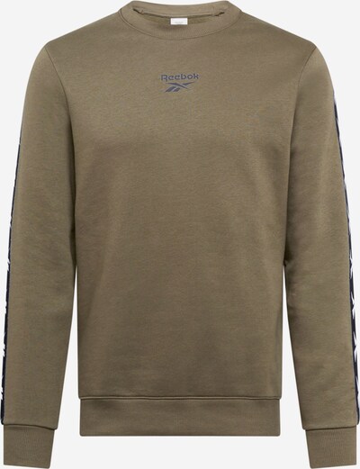 REEBOK Sportsweatshirt in de kleur Kaki / Zwart, Productweergave