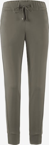 STEHMANN Tapered Broek 'Roksana' in Groen: voorkant