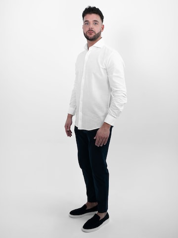 Vercate Slim Fit Businesshemd 'No. 9' in Weiß