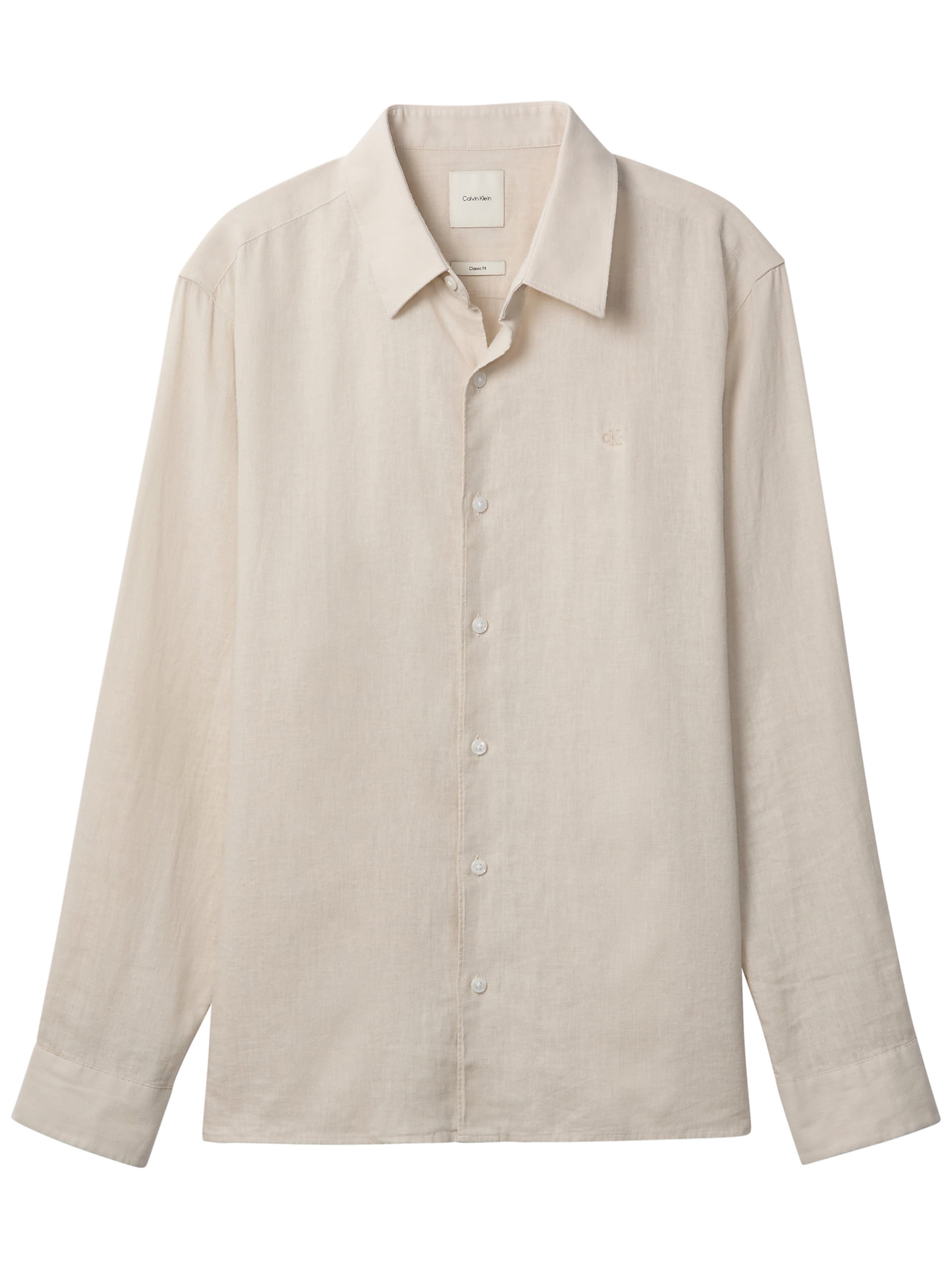Calvin Klein Regular fit Button Up Shirt in Beige: front