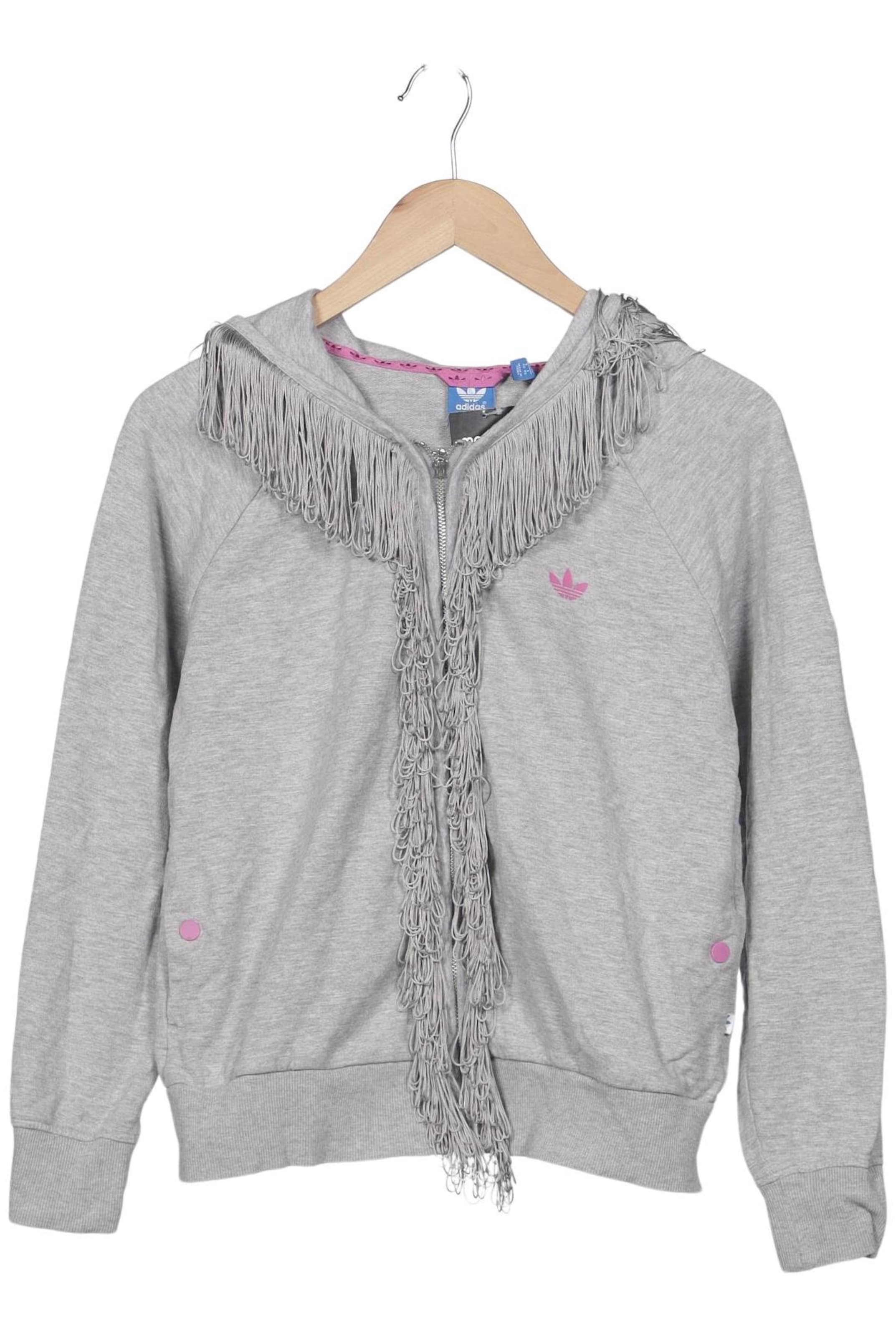 ADIDAS ORIGINALS Kapuzenpullover L in Grau: Vorderseite