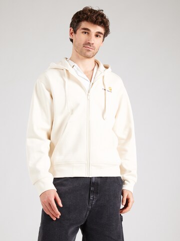 Carhartt WIP Mikina 'American Script' – béžová: přední strana