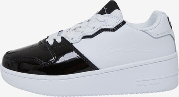 Sneaker bassa di Karl Kani in bianco: frontale