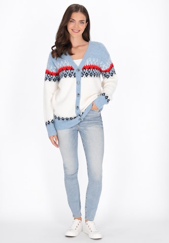 Cardigan oversize usha BLUE LABEL en blanc