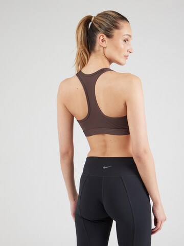 NIKEBustier Sportski grudnjak 'SWOOSH' - smeđa boja