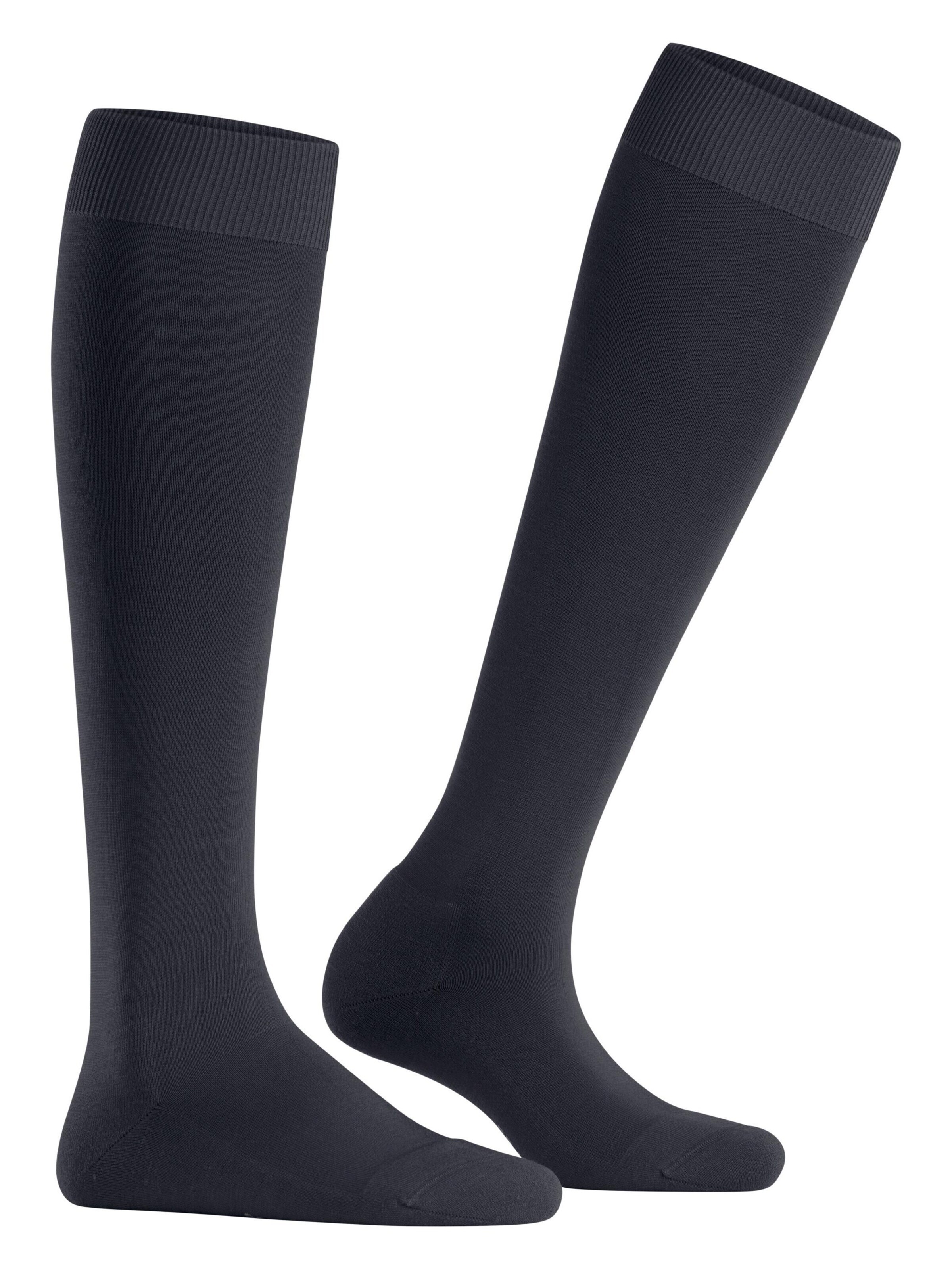 FALKE Knee High Socks 'ClimaWool' in Blue: front
