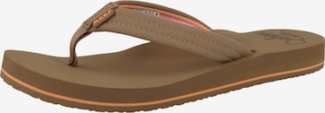 REEF T-Bar Sandals ' Cushion Breeze ' in Brown: front