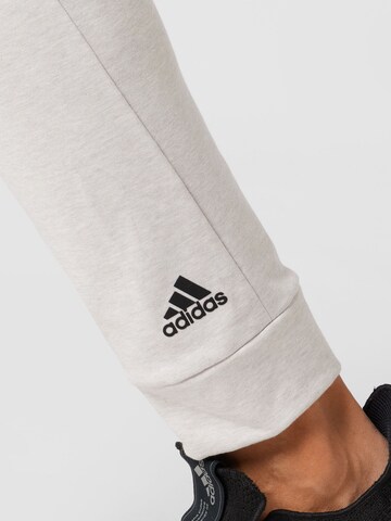 ADIDAS SPORTSWEAR Regular Workout Pants 'Aeroready Warm Fleece' in Grey