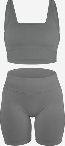 Circle Five Sportanzug 'Scrunch Shape Set (Push-Up Leggings und Medium Support Sport-BH)' in Grau: Vorderseite