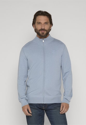 INDICODE JEANS Knit cardigan 'Tinos' in Blue: front