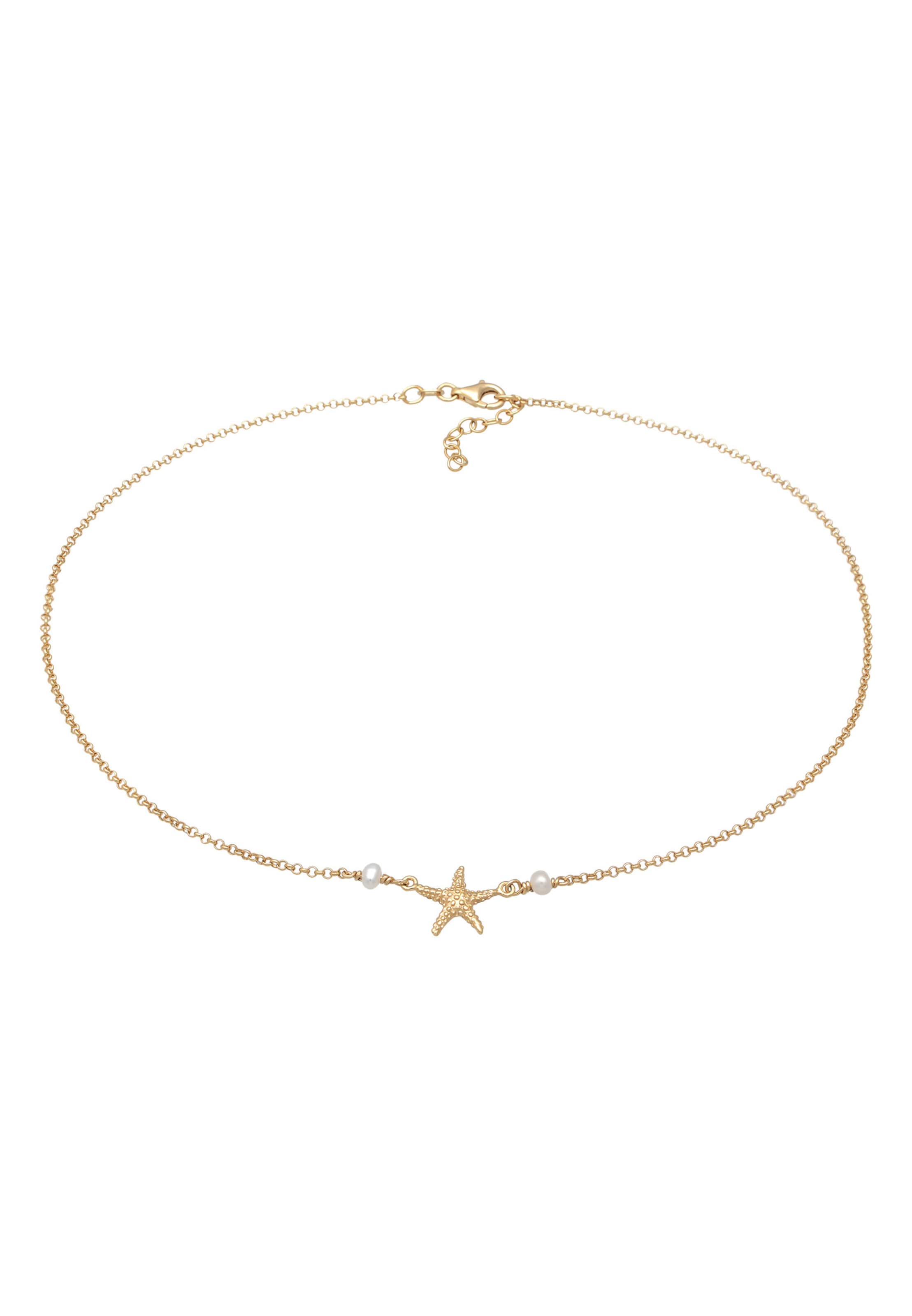 ELLI Ketting 'Seestern' in Goud: voorkant