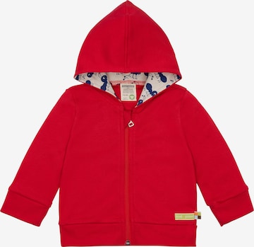 loud + proud Sweatjacke 'Interlock' in Rot: Vorderseite