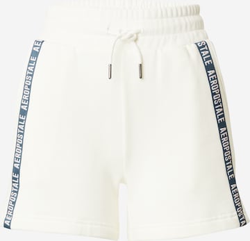 Pantalon AÉROPOSTALE en blanc : devant