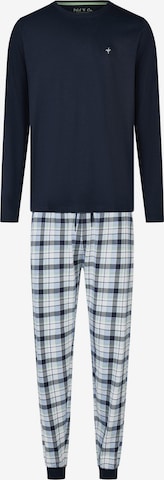 Phil & Co. Berlin Pajamas long ' Classics ' in Blue: front