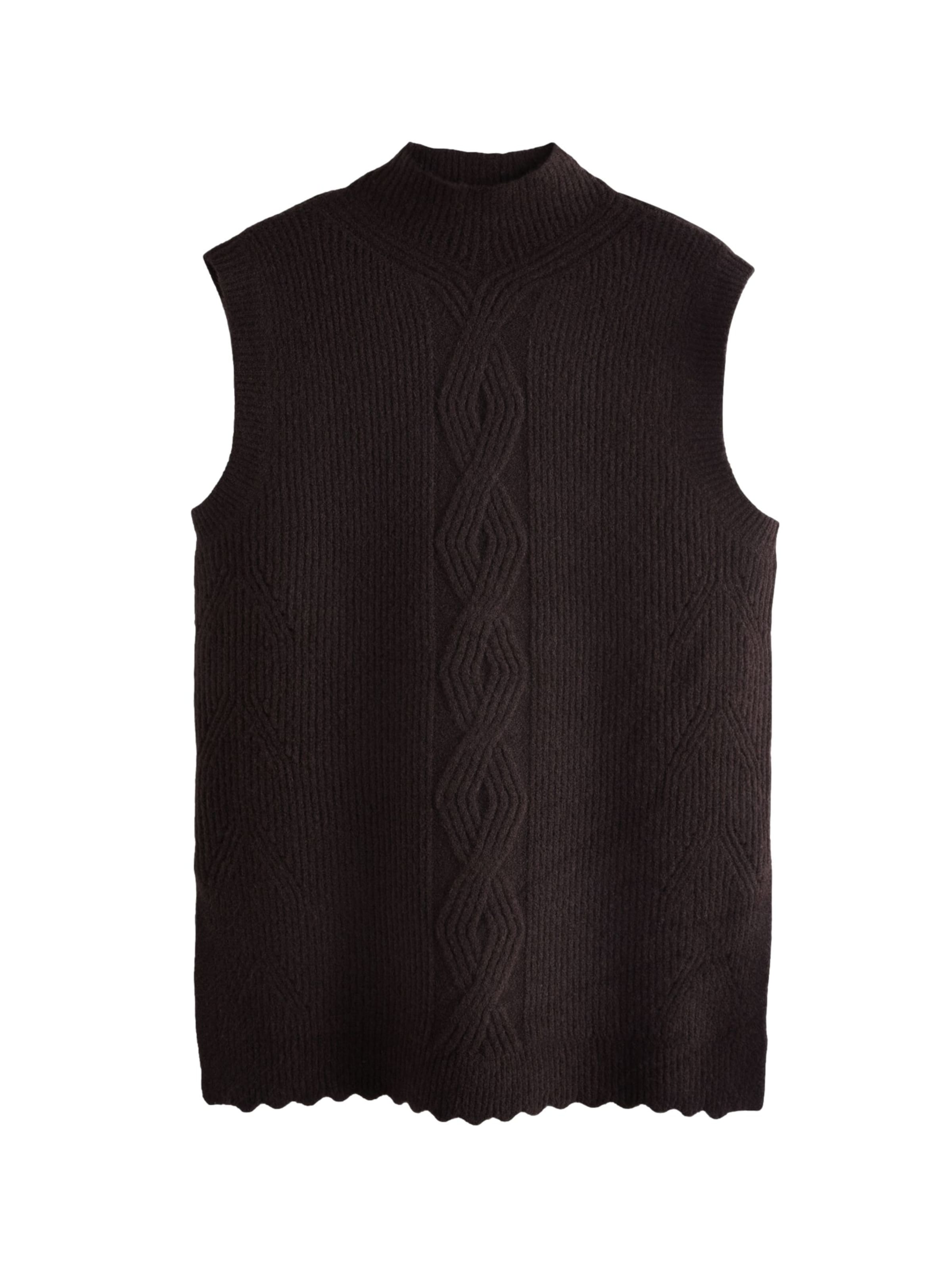 Next Strickweste in Braun: Vorderseite