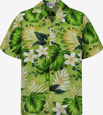 Pacific Legend Button Up Shirt 'New Flower' in Green: front