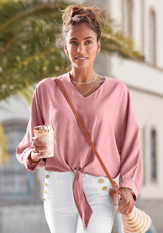 VIVANCE Blouse in Roze: voorkant