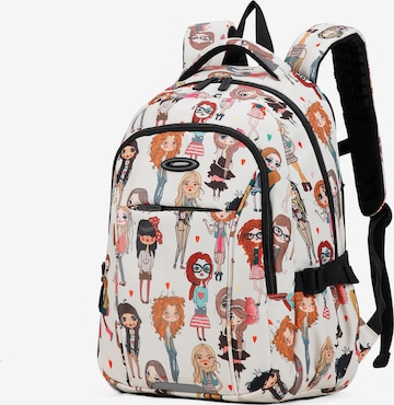 Sac à dos Aoking en blanc : devant