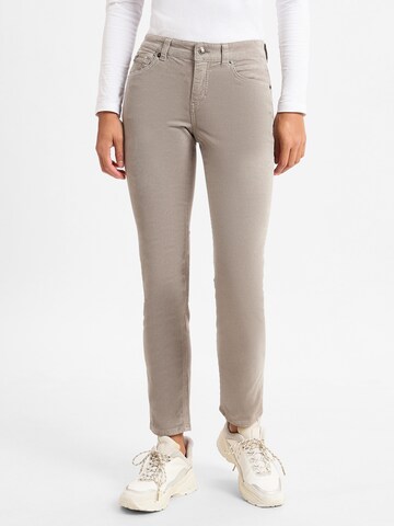 MAC Slimfit Broek in Beige: voorkant