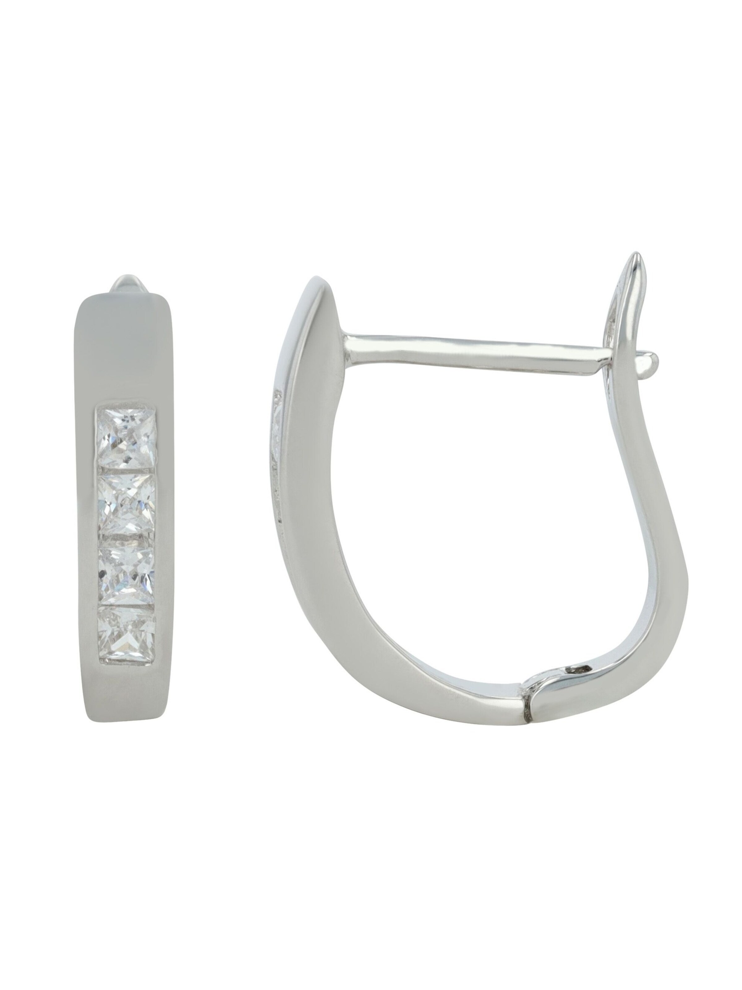 Akzent Earrings '"Lise" aus 925 Sterlingsilber, rhodiniert, langlebig' in Silver