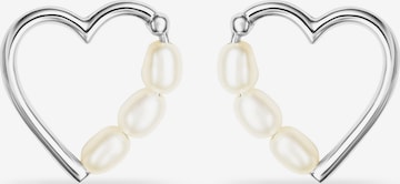 FAVS Earrings 'Süßwasserperle' in Silver: front