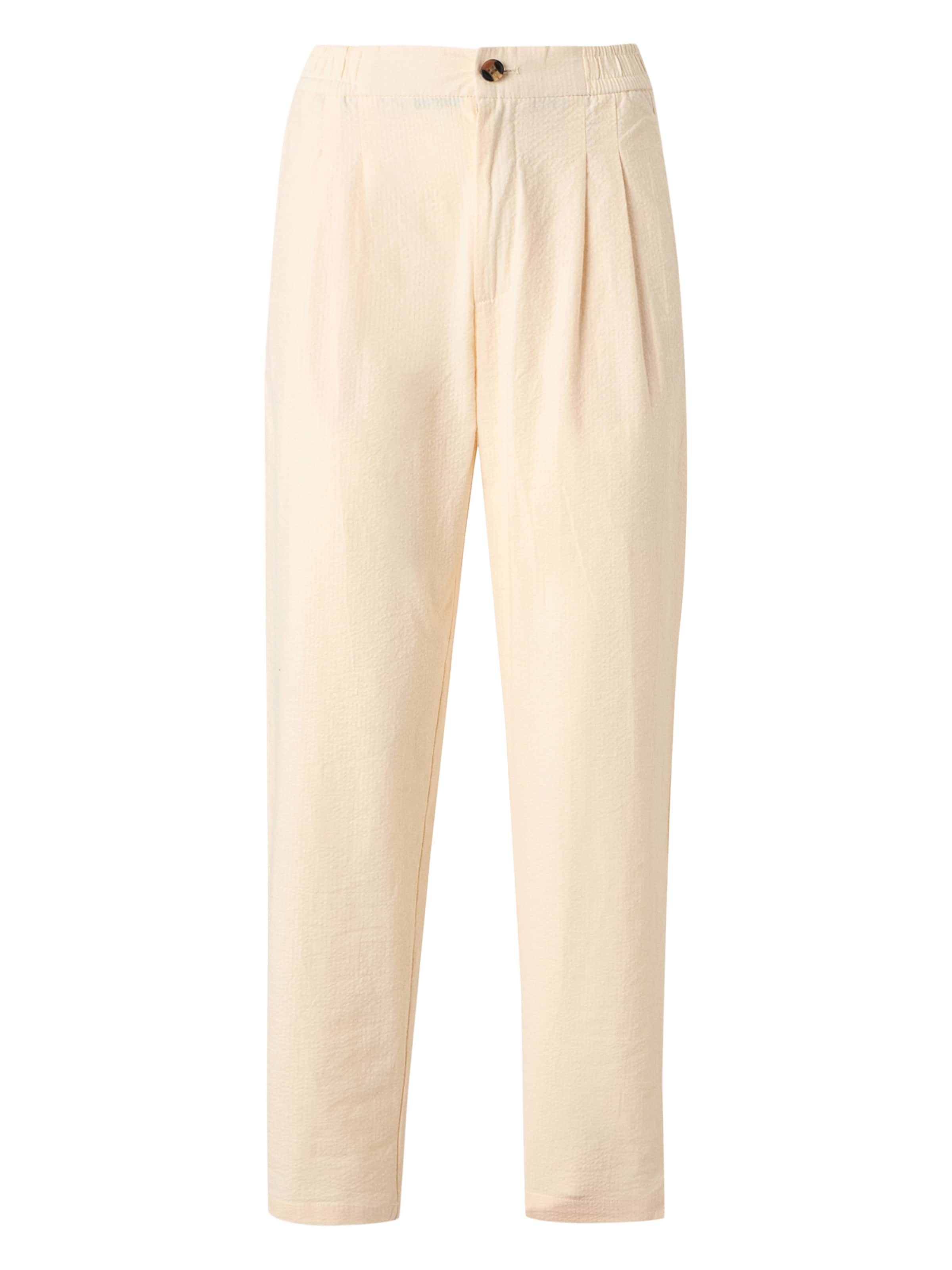 Pepe Jeans Normální Kalhoty se sklady v pase 'FLAVIA' – béžová: přední strana