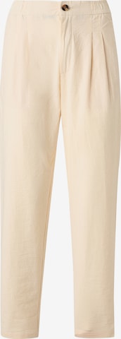 Pepe Jeans Normální Kalhoty se sklady v pase 'FLAVIA' – béžová: přední strana