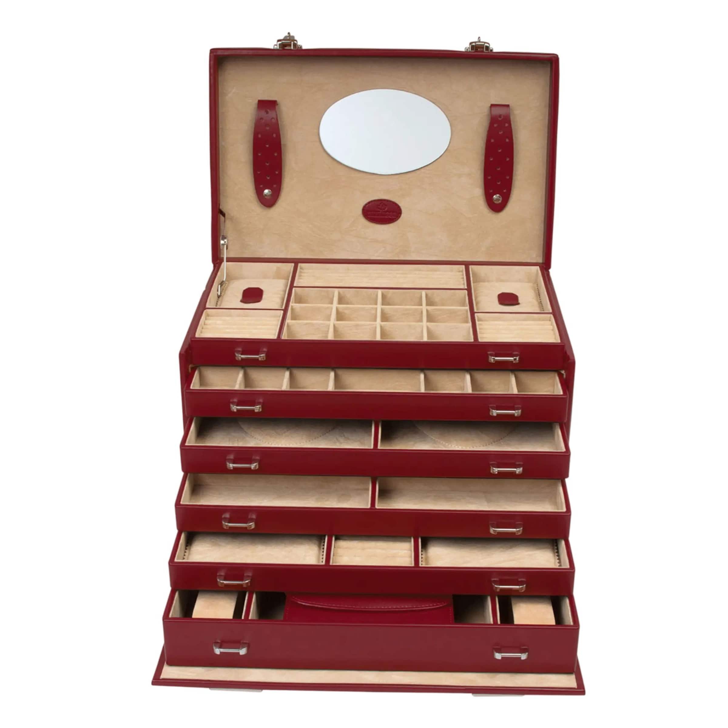 WINDROSE Schmuckkaste 'Merino in Rot