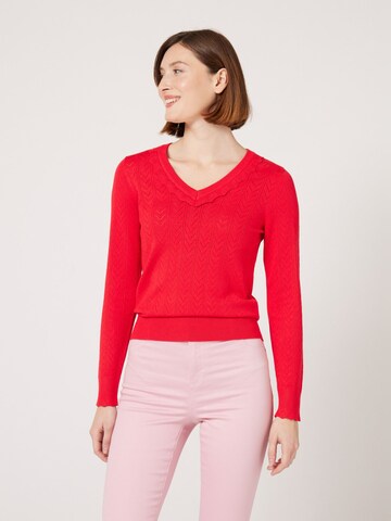 Pull-over 'Malili' NAF NAF en rouge : devant