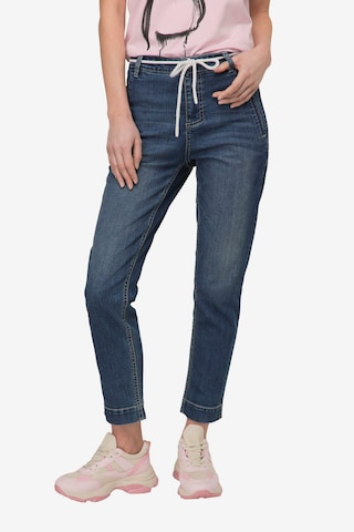 LAURASØN Slimfit Jeans in Blauw: voorkant