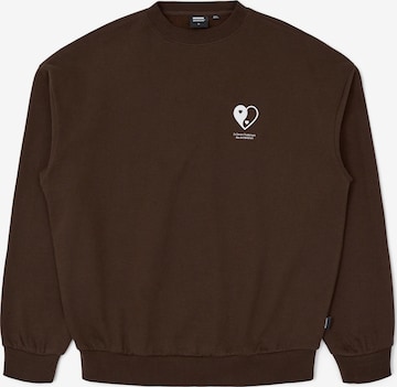 Dr. Denim Sweatshirt 'Kenan Sweatshirt' in Bruin: voorkant