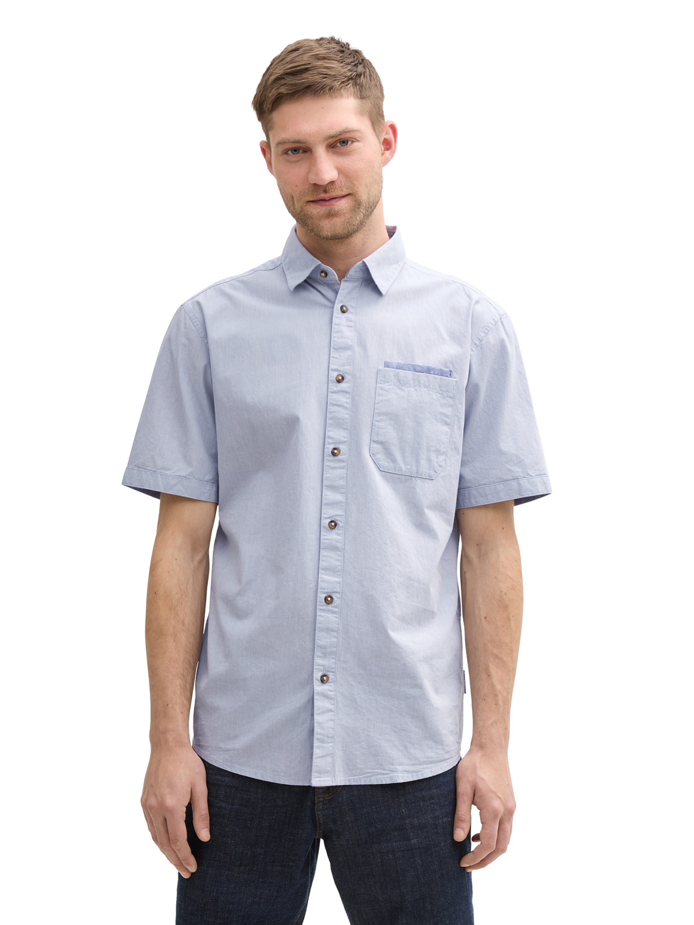 TOM TAILOR Regular fit Overhemd in Blauw: voorkant