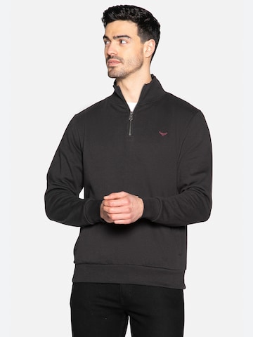 Sweat-shirt 'Patrick' Threadbare en noir : devant