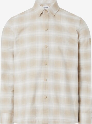 Calvin Klein Regular fit Button Up Shirt in Beige: front