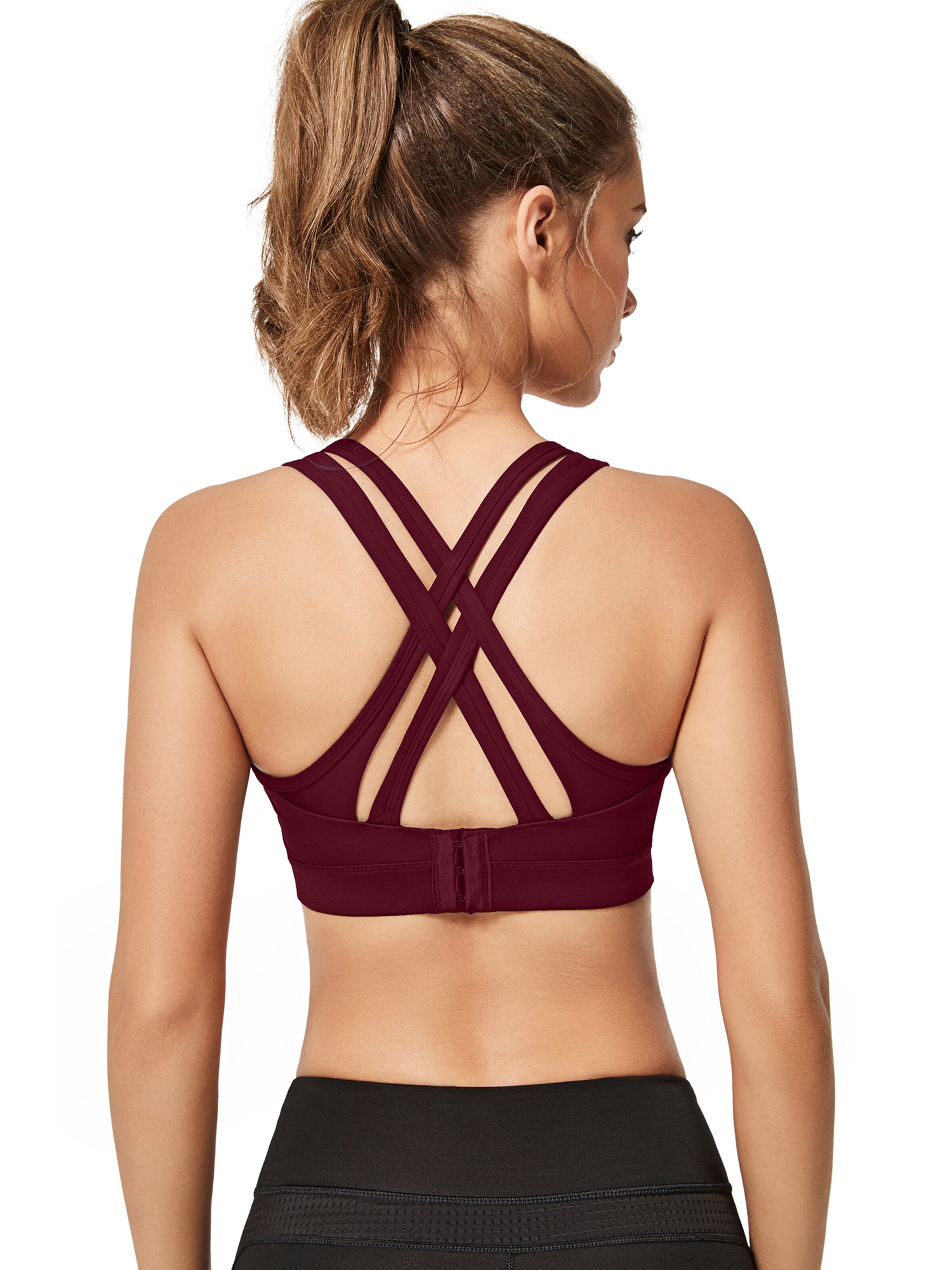 Yvette Push-up Sports Bra in Red