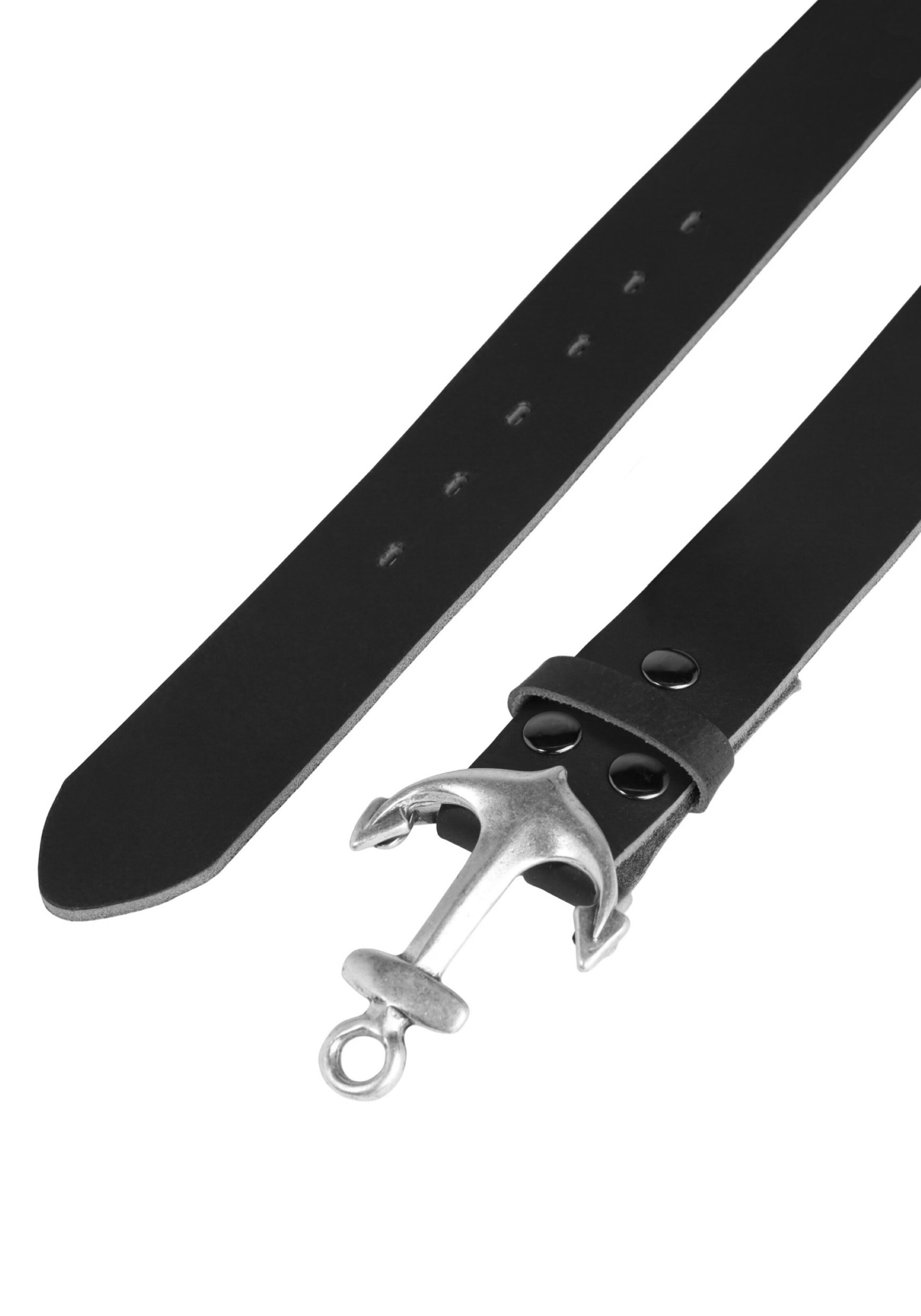 RETTUNGSRING by showroom 019° Ledergürtel 'Wasserbüffel' in Schwarz