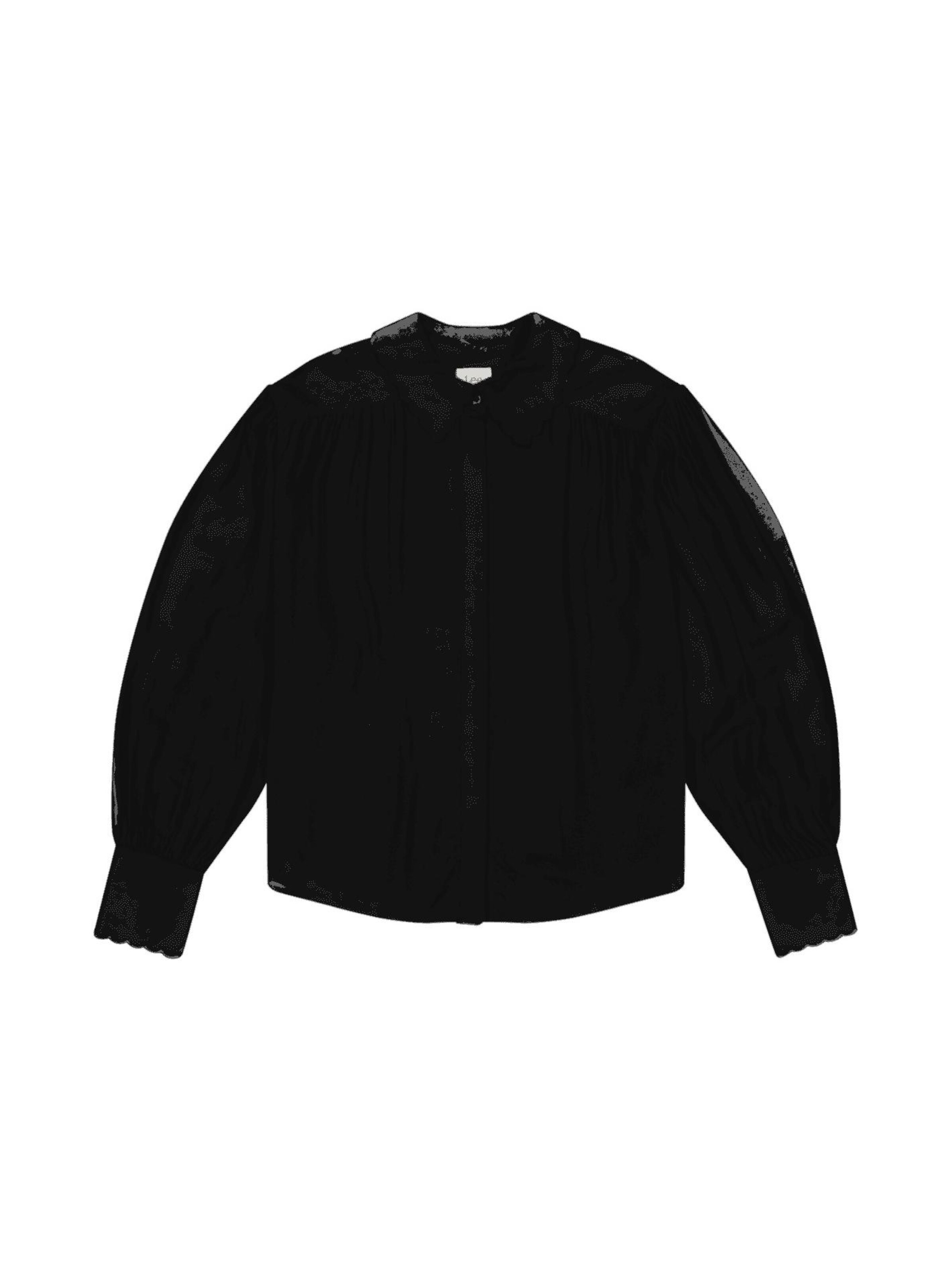Lee Blouse 'Statement Collar Shirt' in Black