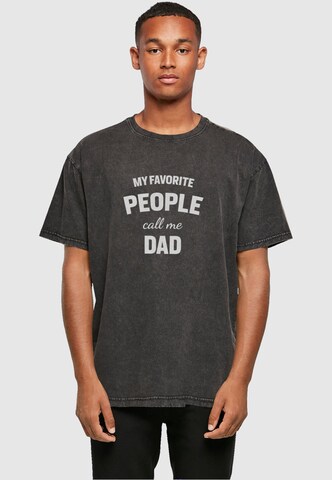 Merchcode Shirt 'Fathers Day - My Favorite People Call Me Dad' in Grey: front