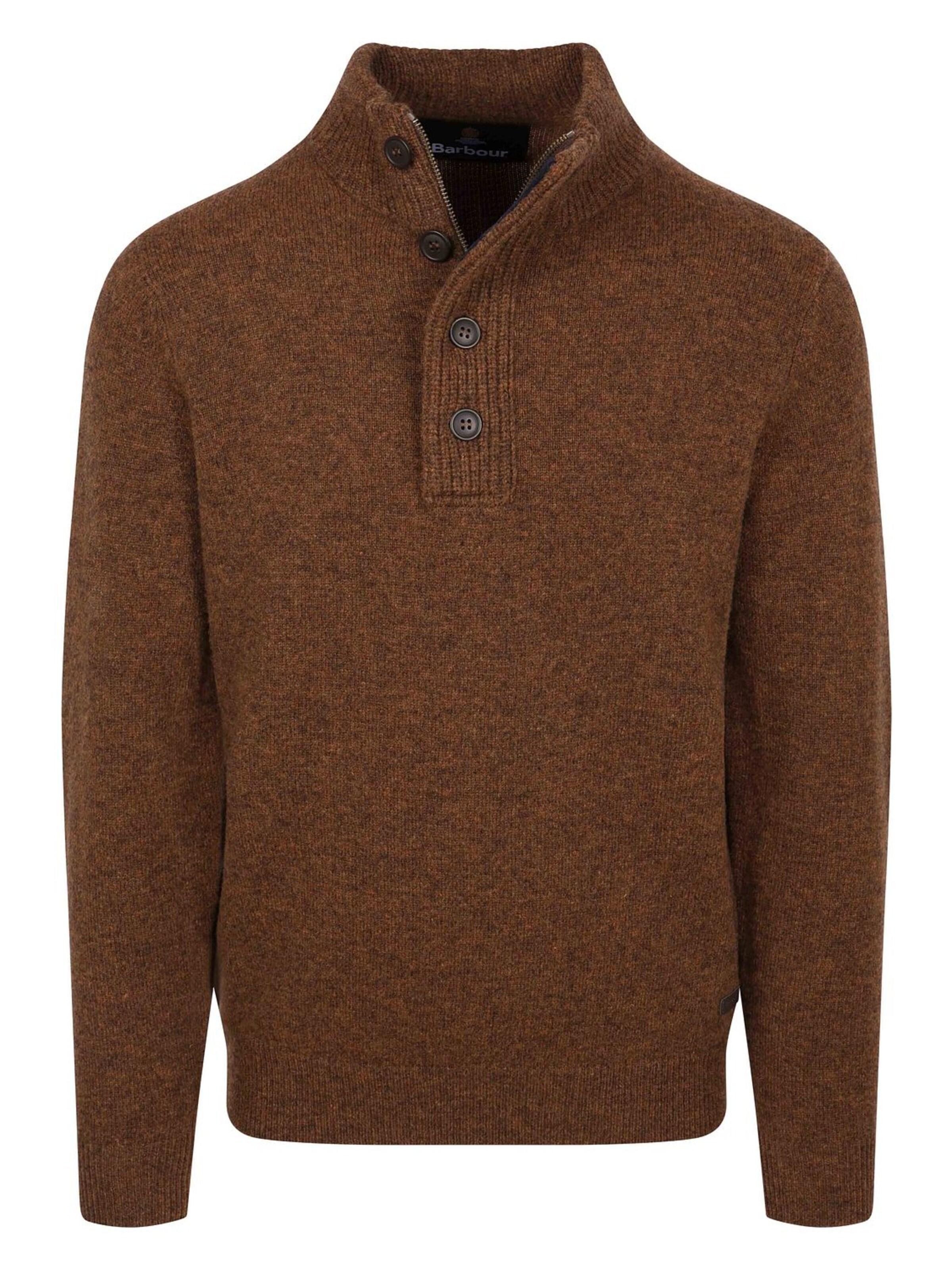Barbour Sweater in Brown: front