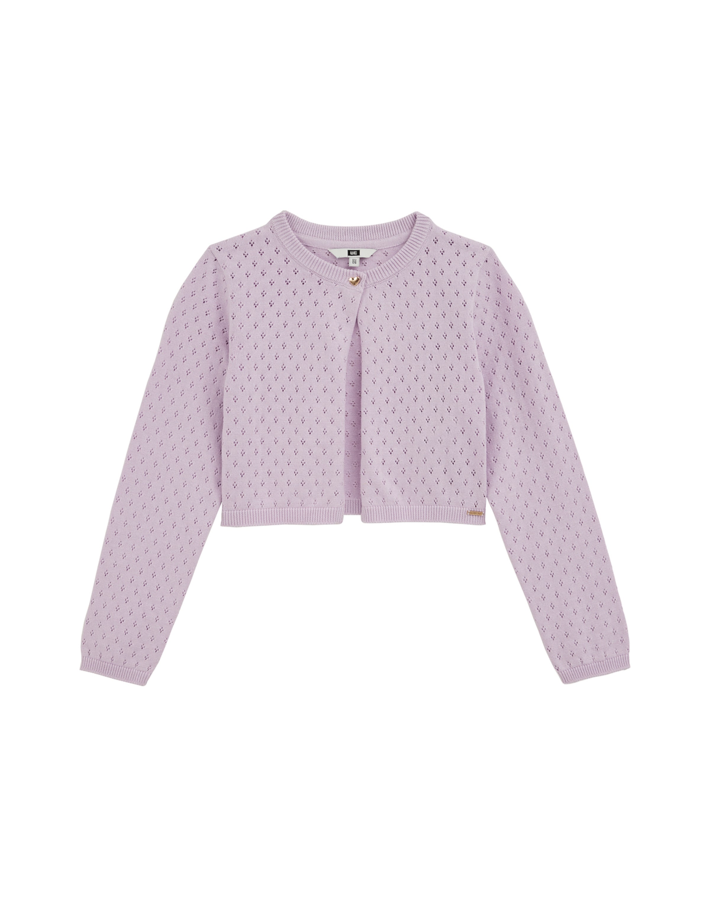 WE Fashion - Casaco de malha em roxo: frente